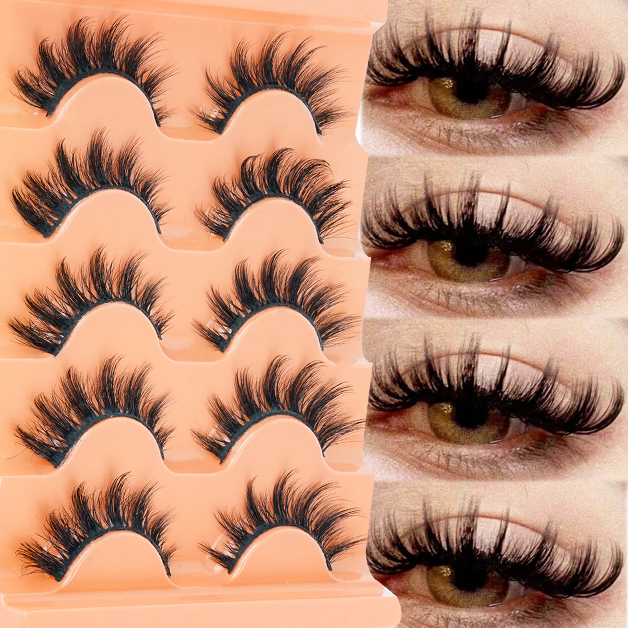Beauty Makeup Women - 5 Çift Kedi Gözü 8D Rus