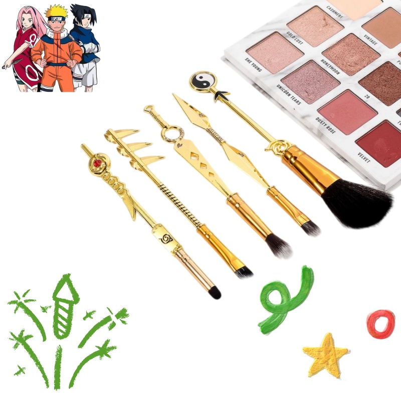 Beauty No Makeup - Naruto Anime Makyaj Fırçası 5 Parçalı